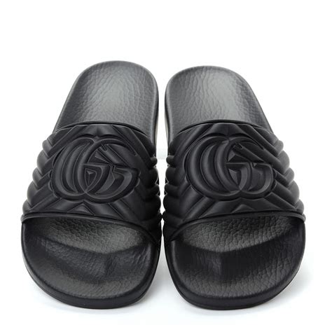 gucci women's matelassé rubber slides stores|net a porter gucci slide.